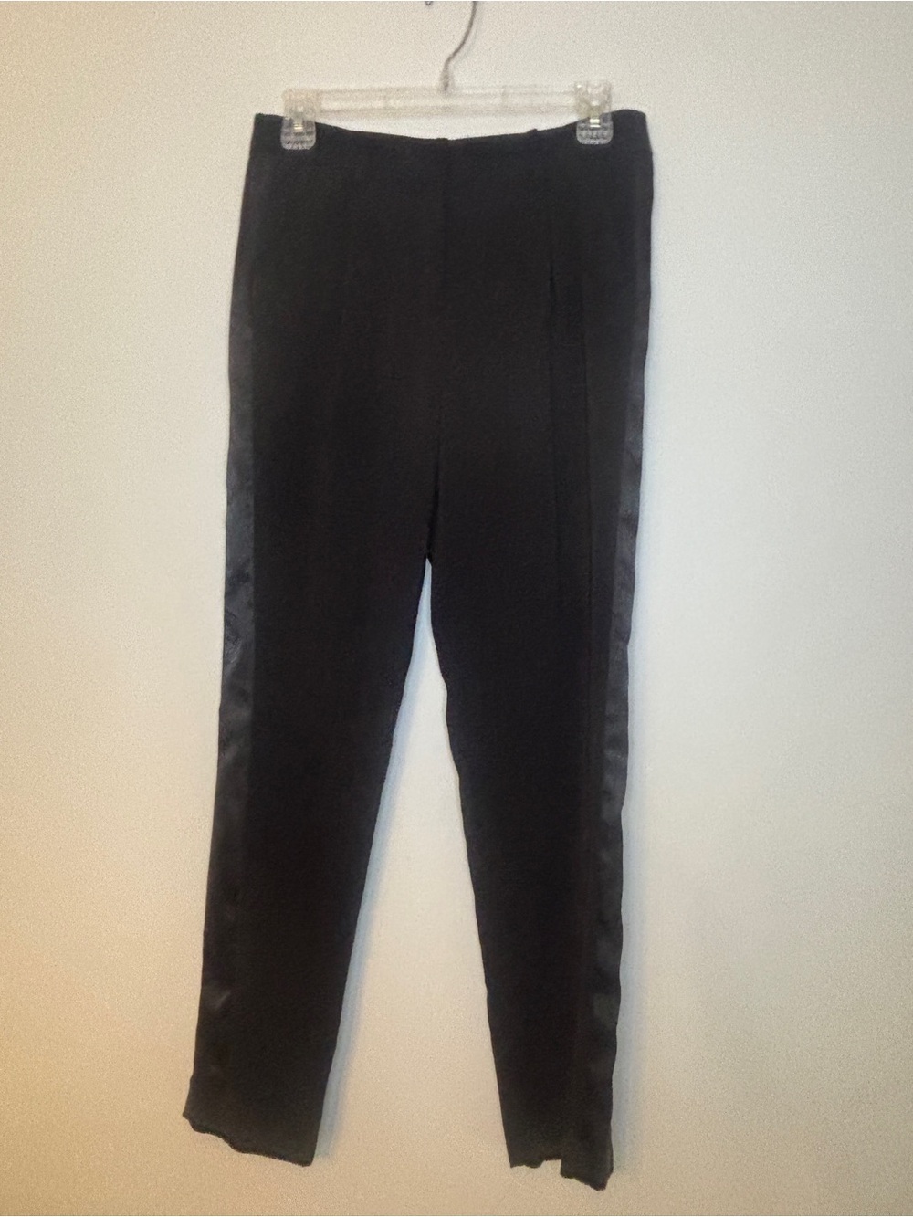 H&M Black Dress Pants with Satin Side Stripe
